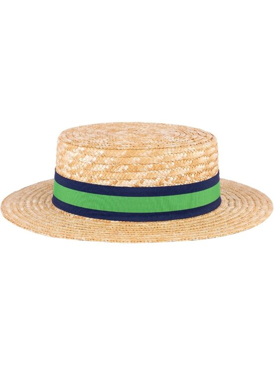 Handmade Classic Straw Boater Hat | Natural Straw, Summer Essential Accessory main image 2